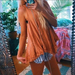 Stone Washed Altar’d State Orange Dainty Tank